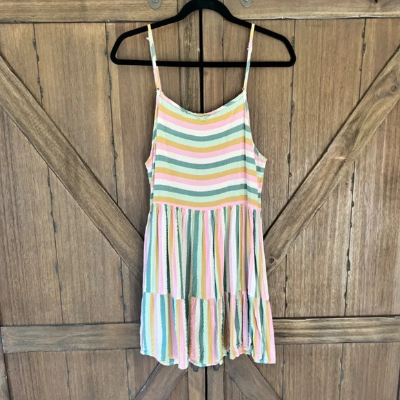 Self Contrast Athena Clover Rainbow Mini Dress Size Large - Picture 6 of 8